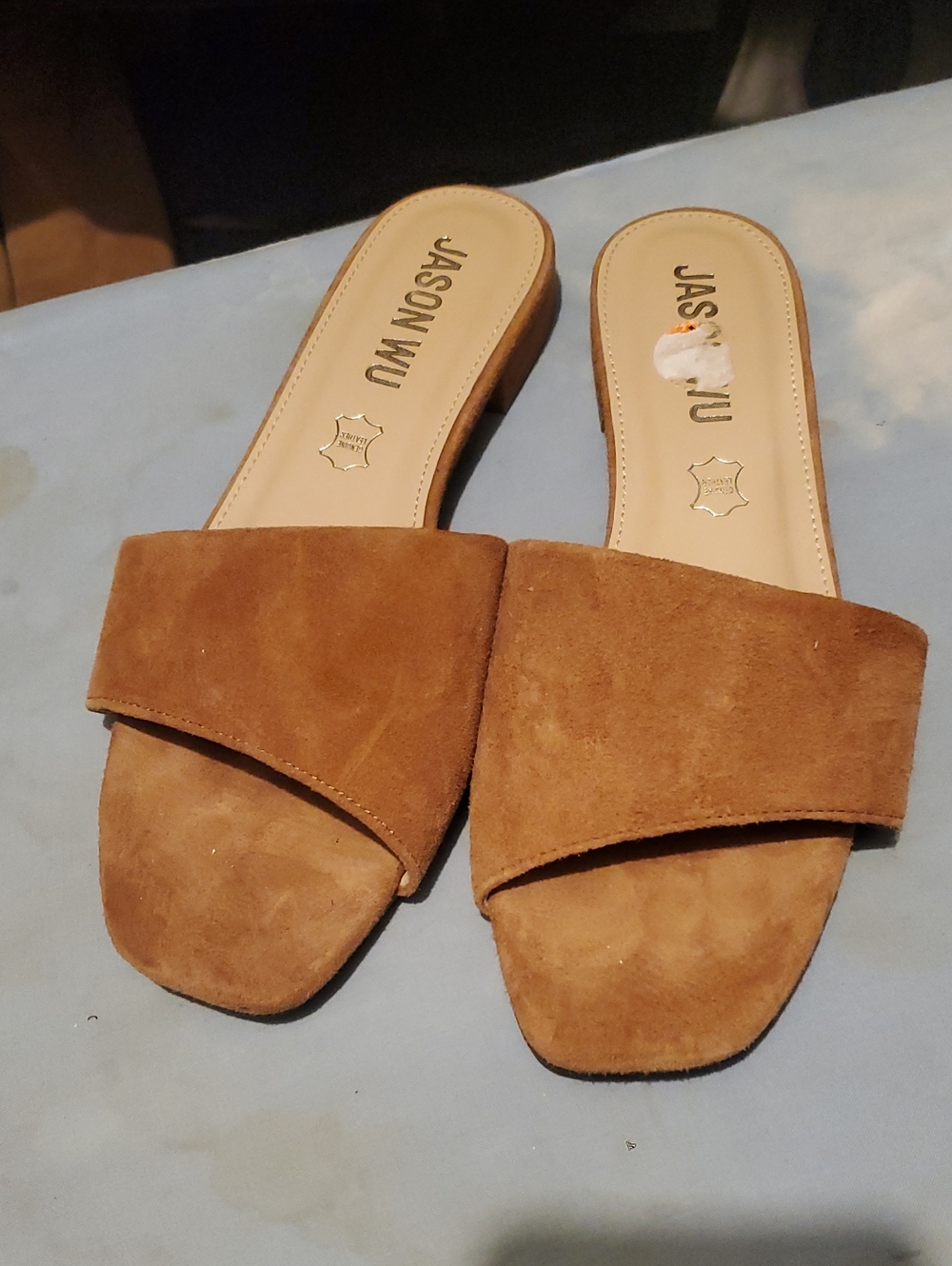 Jason Wu Suede Slide Mules in Brown